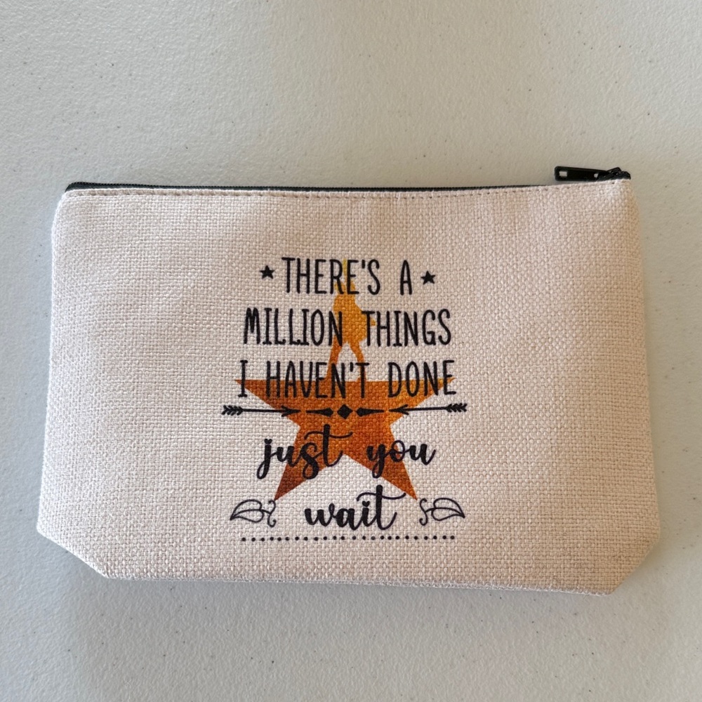 Canvas Pencil Pouch with Inspirational Hamilton Quote NWOT